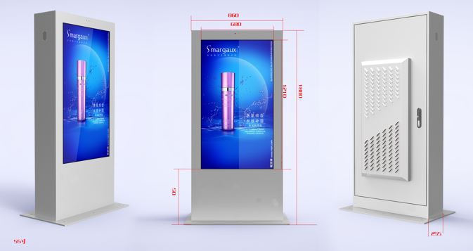 55-inch Floor Stand Wi-Fi connection Lcd Advertising Display